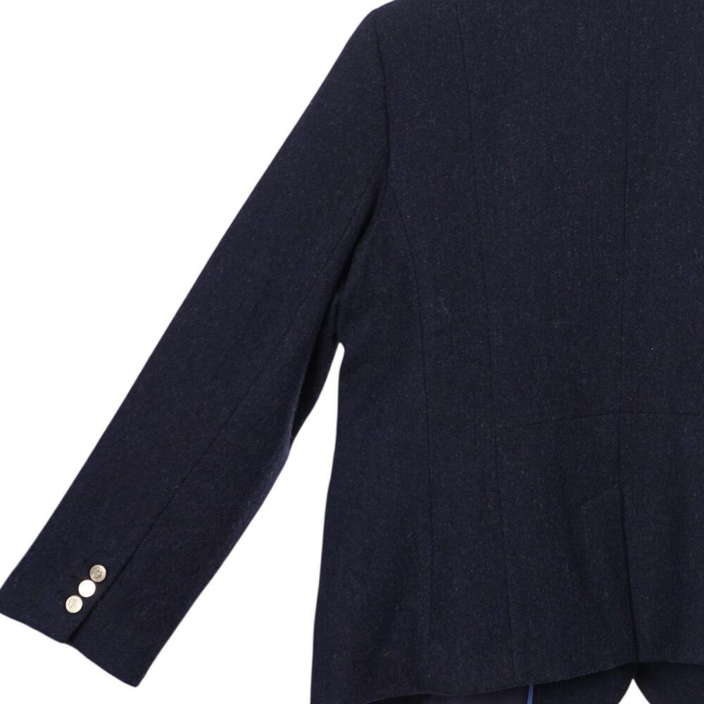 Talbots Aberdeen Blazer 16P Blue Wool Blend Lined Pockets 3-Button Jacket Office - Picture 7 of 9